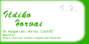 ildiko horvai business card